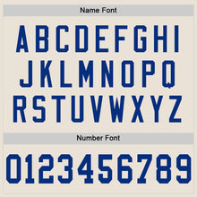 Load image into Gallery viewer, Custom Cream Royal-White Mesh Authentic Throwback Football Jersey