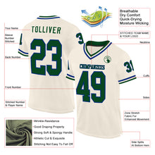 Load image into Gallery viewer, Custom Cream Green-Royal Mesh Authentic Throwback Football Jersey