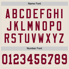 Load image into Gallery viewer, Custom Cream Maroon-White Mesh Authentic Throwback Football Jersey