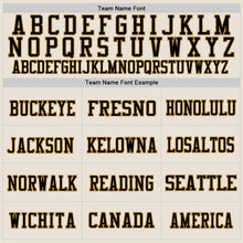 Load image into Gallery viewer, Custom Cream Black-Old Gold Mesh Authentic Throwback Football Jersey