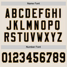 Load image into Gallery viewer, Custom Cream Black-Old Gold Mesh Authentic Throwback Football Jersey