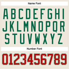 Load image into Gallery viewer, Custom Cream Red-Kelly Green Hockey Lace Neck Jersey