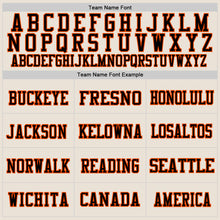 Load image into Gallery viewer, Custom Cream Black-Orange Mesh Authentic Throwback Football Jersey