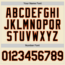 Загрузить изображение в средство просмотра галереи, Custom Cream Black-Orange Authentic Throwback Baseball Jersey