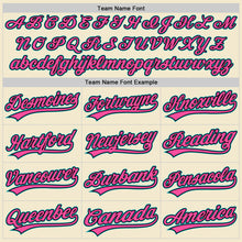 Загрузить изображение в средство просмотра галереи, Custom Cream Teal Black-Pink Authentic Throwback Baseball Jersey