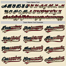 Загрузить изображение в средство просмотра галереи, Custom Cream Vintage USA Flag Black-Old Gold Authentic Throwback Baseball Jersey