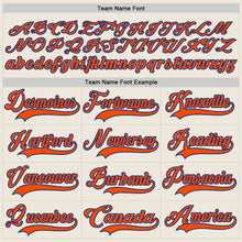 Load image into Gallery viewer, Custom Cream Orange-Royal Hockey Jersey