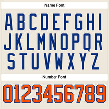 Load image into Gallery viewer, Custom Cream Orange-Royal Hockey Jersey