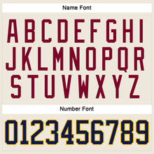 Загрузить изображение в средство просмотра галереи, Custom Cream Navy Gold-Maroon Hockey Jersey