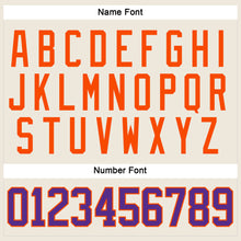 Charger l'image dans la galerie, Custom Cream Purple-Orange Hockey Jersey