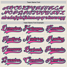Laden Sie das Bild in den Galerie-Viewer, Custom Cream Teal Black-Pink Hockey Jersey