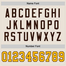 Laden Sie das Bild in den Galerie-Viewer, Custom Cream Gold-Brown Mesh Authentic Football Jersey