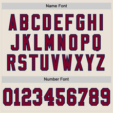 Laden Sie das Bild in den Galerie-Viewer, Custom Cream Maroon-Navy Mesh Authentic Football Jersey