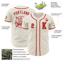 Laden Sie das Bild in den Galerie-Viewer, Custom Cream Red Authentic Baseball Jersey