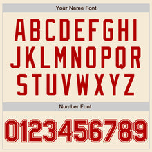 Laden Sie das Bild in den Galerie-Viewer, Custom Cream Red Authentic Baseball Jersey