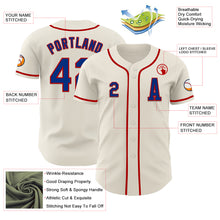 Load image into Gallery viewer, Custom Cream Royal-Red Authentic Baseball Jersey