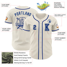 Laden Sie das Bild in den Galerie-Viewer, Custom Cream Royal Authentic Baseball Jersey