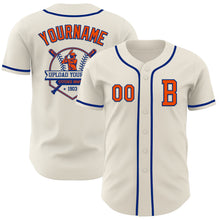 Laden Sie das Bild in den Galerie-Viewer, Custom Cream Orange-Royal Authentic Baseball Jersey