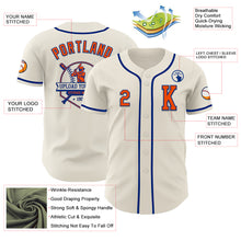 Laden Sie das Bild in den Galerie-Viewer, Custom Cream Orange-Royal Authentic Baseball Jersey