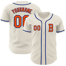 Laden Sie das Bild in den Galerie-Viewer, Custom Cream Orange-Royal Authentic Baseball Jersey