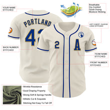 Laden Sie das Bild in den Galerie-Viewer, Custom Cream Royal-Old Gold Authentic Baseball Jersey