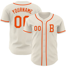 Загрузить изображение в средство просмотра галереи, Custom Cream Orange Authentic Baseball Jersey