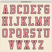 Laden Sie das Bild in den Galerie-Viewer, Custom Cream Medium Pink-Black Authentic Baseball Jersey