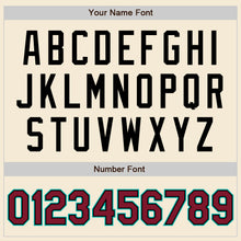 Laden Sie das Bild in den Galerie-Viewer, Custom Cream Crimson Black-Aqua Authentic Baseball Jersey