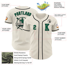 Laden Sie das Bild in den Galerie-Viewer, Custom Cream Kelly Green-Black Authentic Baseball Jersey