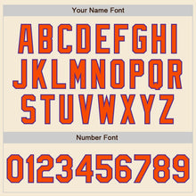 Laden Sie das Bild in den Galerie-Viewer, Custom Cream Orange-Purple Authentic Baseball Jersey