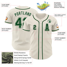 Laden Sie das Bild in den Galerie-Viewer, Custom Cream Green Authentic Baseball Jersey