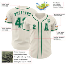 Laden Sie das Bild in den Galerie-Viewer, Custom Cream Kelly Green Authentic Baseball Jersey