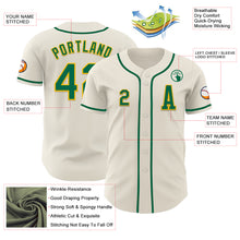 Laden Sie das Bild in den Galerie-Viewer, Custom Cream Kelly Green-Gold Authentic Baseball Jersey
