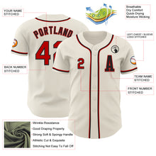 Laden Sie das Bild in den Galerie-Viewer, Custom Cream Red-Black Authentic Baseball Jersey