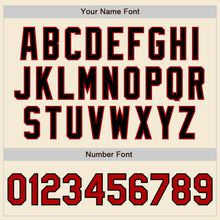 Laden Sie das Bild in den Galerie-Viewer, Custom Cream Red-Black Authentic Baseball Jersey