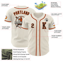 Laden Sie das Bild in den Galerie-Viewer, Custom Cream Black-Orange Authentic Baseball Jersey