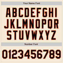 Laden Sie das Bild in den Galerie-Viewer, Custom Cream Black-Orange Authentic Baseball Jersey