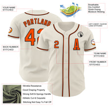Laden Sie das Bild in den Galerie-Viewer, Custom Cream Orange=Black Authentic Baseball Jersey