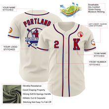 Laden Sie das Bild in den Galerie-Viewer, Custom Cream Red=Royal Authentic Baseball Jersey