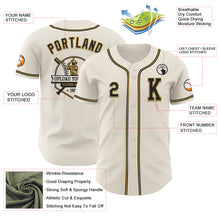 Laden Sie das Bild in den Galerie-Viewer, Custom Cream Black-Old Gold Authentic Baseball Jersey