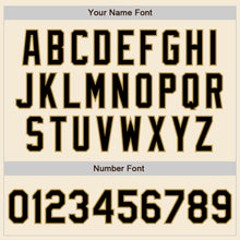 Laden Sie das Bild in den Galerie-Viewer, Custom Cream Black-Old Gold Authentic Baseball Jersey