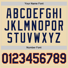 Charger l'image dans la galerie, Custom Cream Navy-Orange Authentic Throwback Basketball Jersey