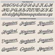 Load image into Gallery viewer, Custom Cream Steel Gray Authentic Baseball Jersey