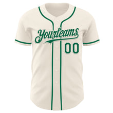 Загрузить изображение в средство просмотра галереи, Custom Cream Kelly Green Authentic Baseball Jersey