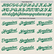 Загрузить изображение в средство просмотра галереи, Custom Cream Kelly Green Authentic Baseball Jersey