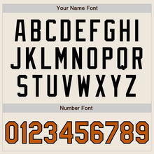 Load image into Gallery viewer, Custom Cream Texas Orange-Black Authentic Baseball Jersey