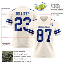 Load image into Gallery viewer, Custom Cream Royal Authentic Football Jersey