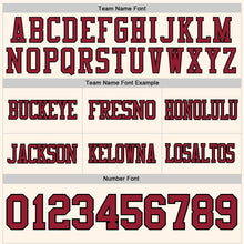 Load image into Gallery viewer, Custom Cream Cardinal-Black Authentic Football Jersey