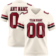 Load image into Gallery viewer, Custom Cream Cardinal-Black Authentic Football Jersey