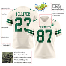 Load image into Gallery viewer, Custom Cream Kelly Green Authentic Football Jersey